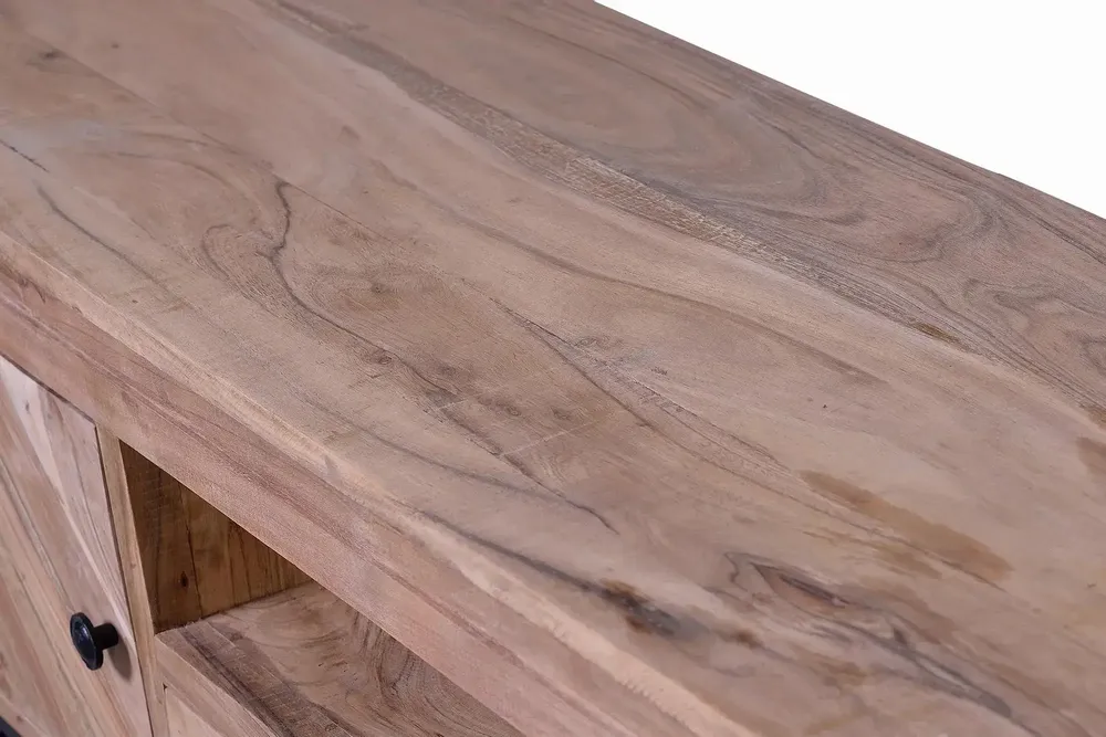 Meubles TV - Meuble TV en bois d'acacia et pieds en métal - GINER Y COLOMER