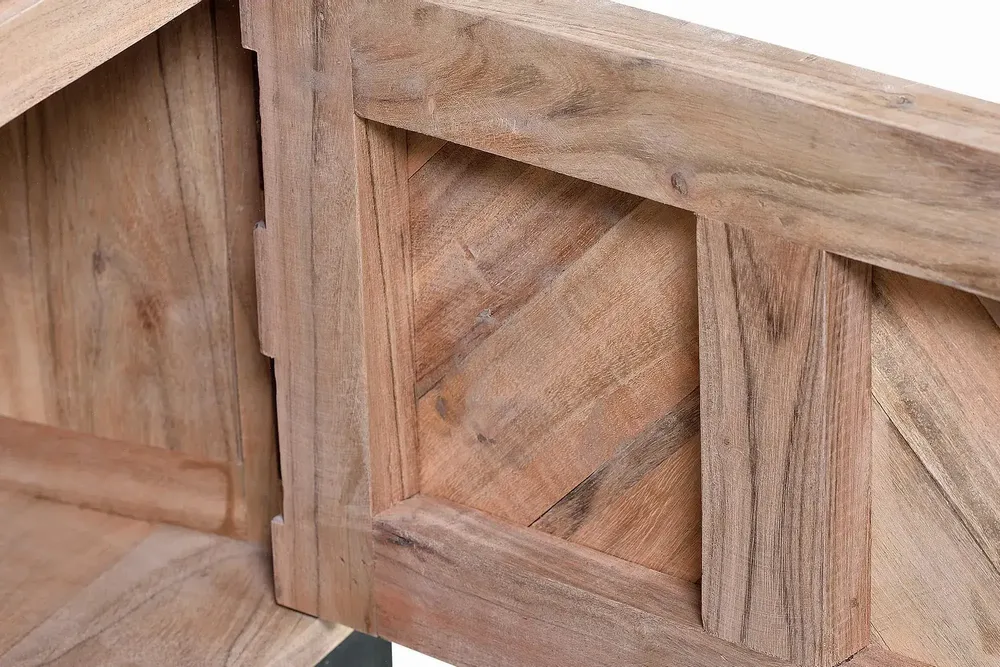 Meubles TV - Meuble TV en bois d'acacia et pieds en métal - GINER Y COLOMER