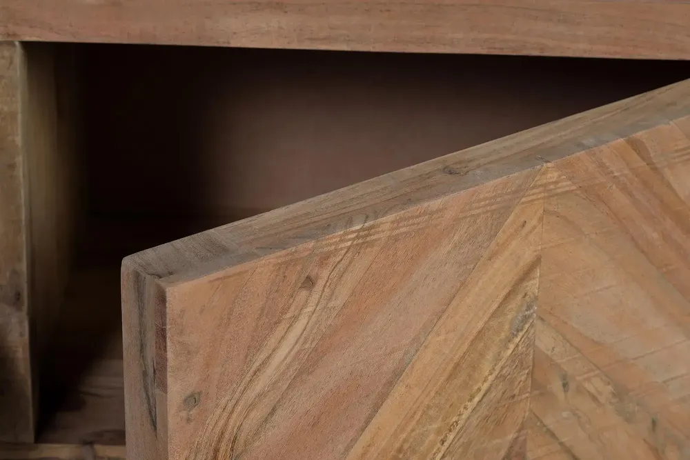 Meubles TV - Meuble TV en bois d'acacia et pieds en métal - GINER Y COLOMER