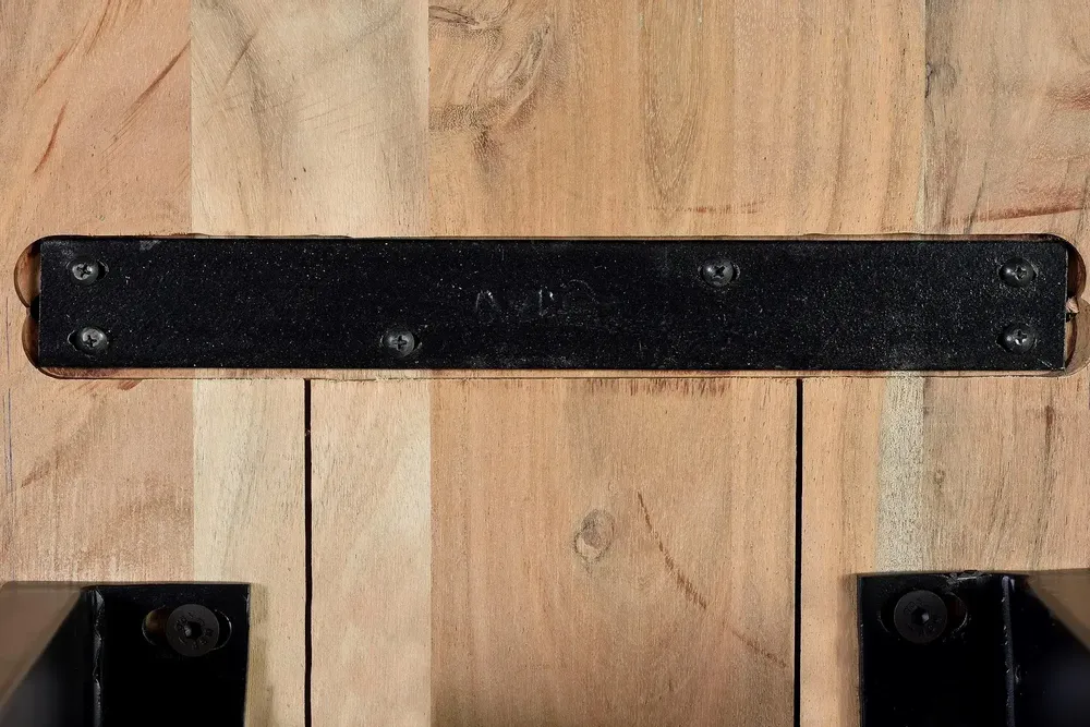 Bancs - Banc en bois d'acacia et métal coloris naturel et noir - GINER Y COLOMER