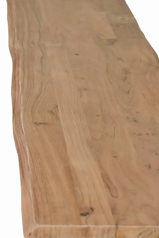 Bancs - Banc en bois d'acacia et métal coloris naturel et noir - GINER Y COLOMER