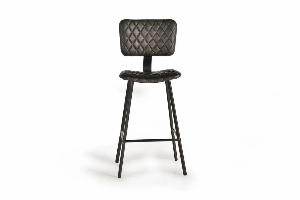 Stools - Stool in natural leather and metal - GINER Y COLOMER