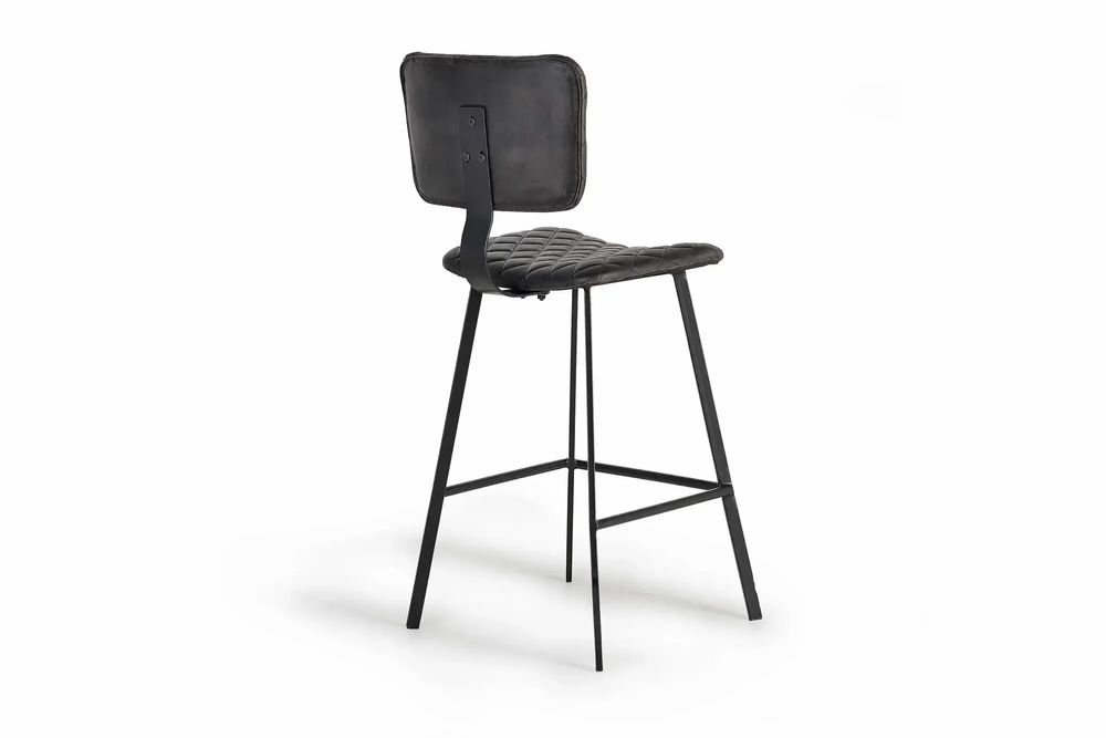 Stools - Stool in natural leather and metal - GINER Y COLOMER