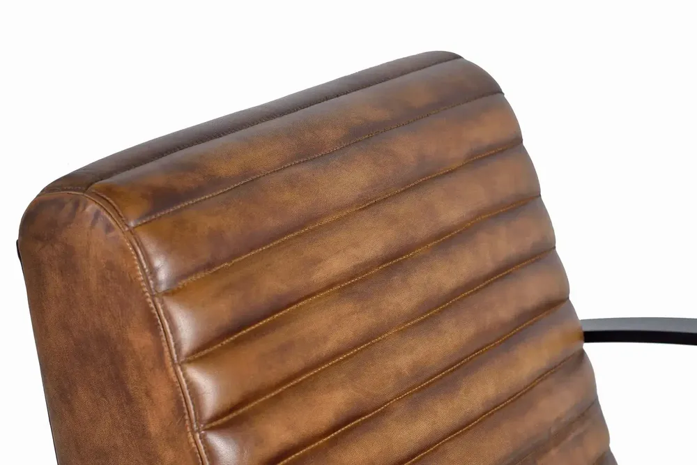 Fauteuils - Fauteuil en cuir marron et métal - GINER Y COLOMER