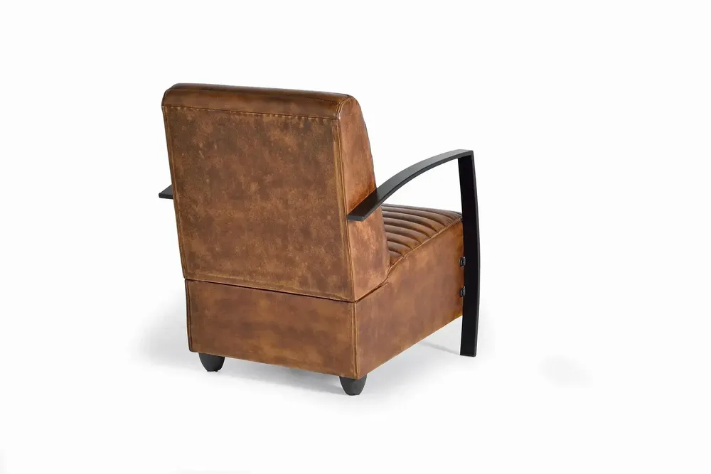 Fauteuils - Fauteuil en cuir marron et métal - GINER Y COLOMER