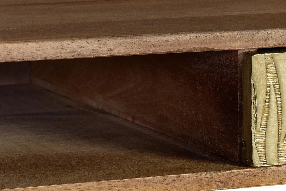 Bureaux - Bureau en bois de manguier avec détails en bronze - GINER Y COLOMER