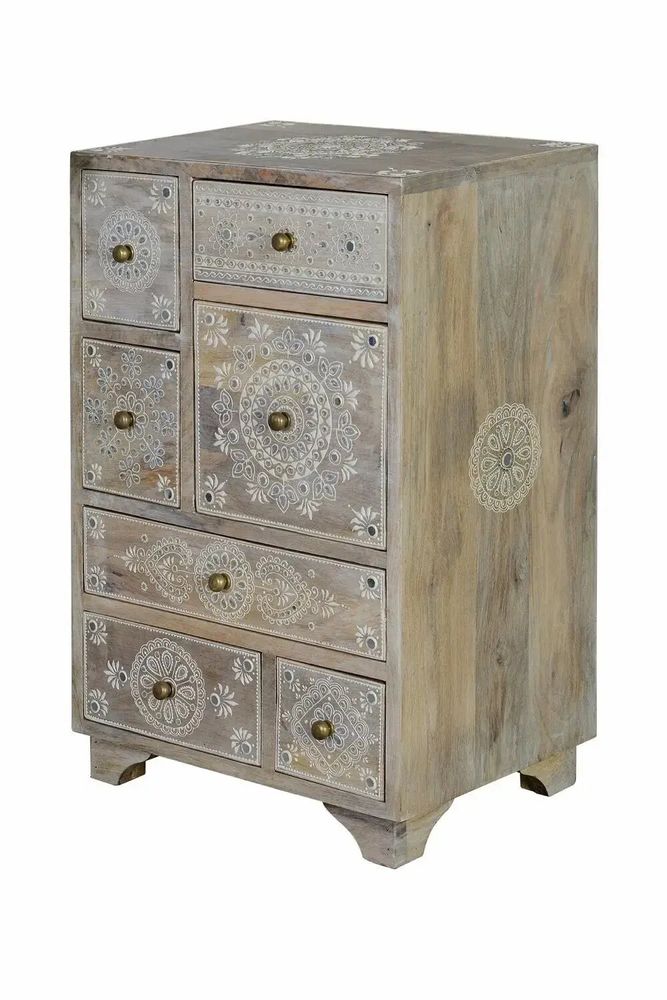 Chests of drawers - Natural mango wood telephone cabinet - GINER Y COLOMER