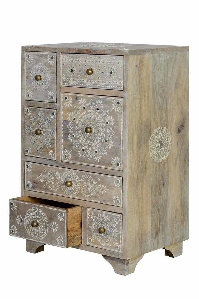Chests of drawers - Natural mango wood telephone cabinet - GINER Y COLOMER