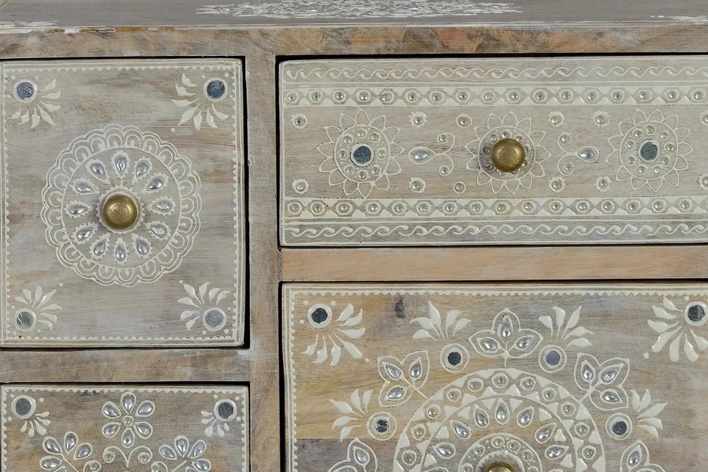 Chests of drawers - Natural mango wood telephone cabinet - GINER Y COLOMER