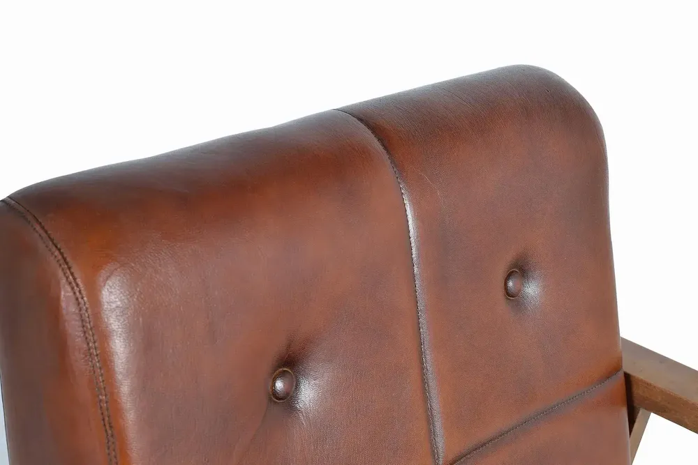 Fauteuils - Fauteuil cuir marron et métal - GINER Y COLOMER