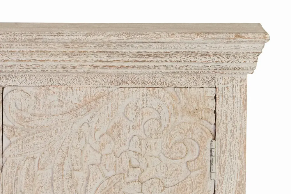 Chests of drawers - Chest of drawers in aged white mango wood - GINER Y COLOMER