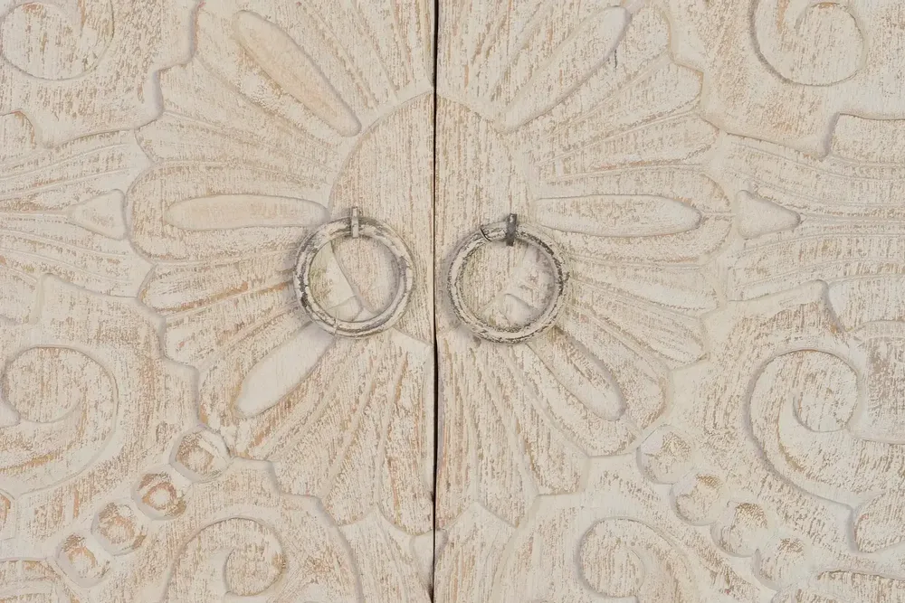 Chests of drawers - Chest of drawers in aged white mango wood - GINER Y COLOMER