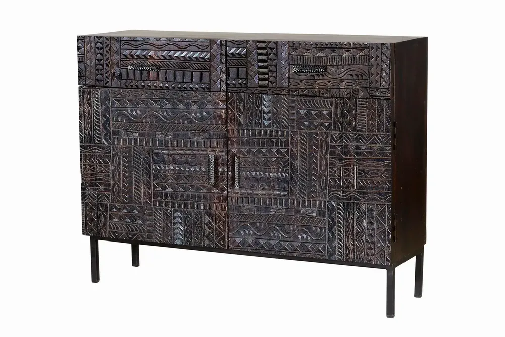 Console table - Console in dark walnut mango wood - GINER Y COLOMER