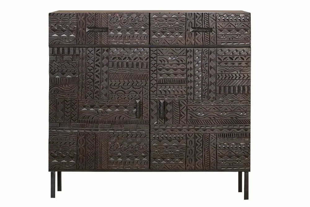 Console table - Console in dark walnut mango wood - GINER Y COLOMER