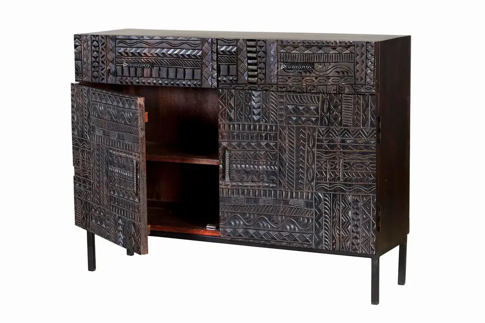 Console table - Console in dark walnut mango wood - GINER Y COLOMER