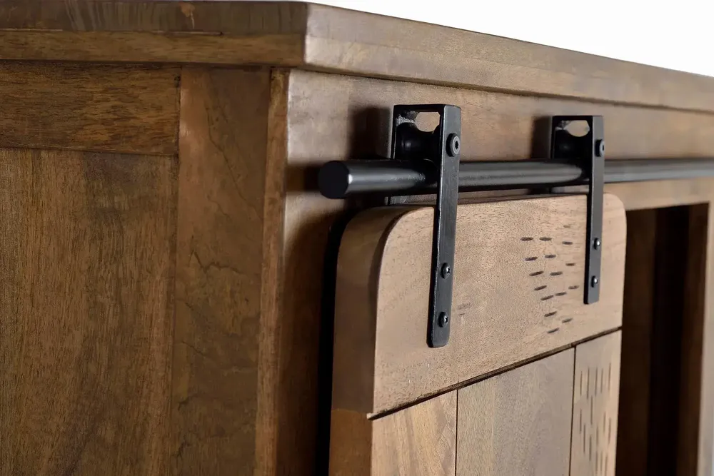 Wardrobe - Mango wood and metal wardrobe - GINER Y COLOMER
