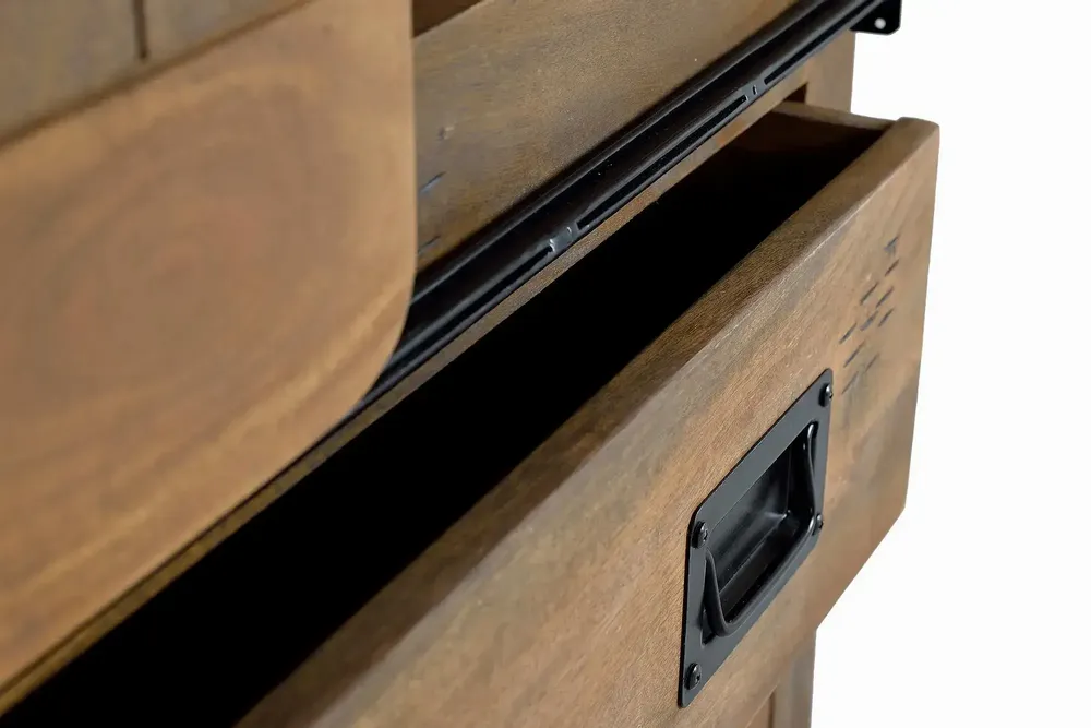 Wardrobe - Mango wood and metal wardrobe - GINER Y COLOMER