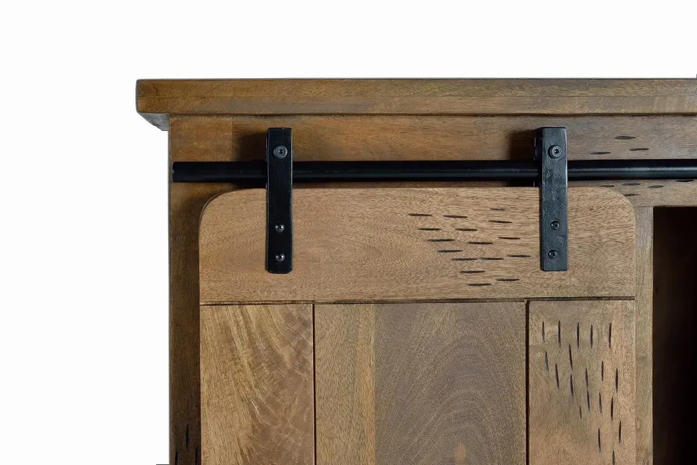 Wardrobe - Mango wood and metal wardrobe - GINER Y COLOMER
