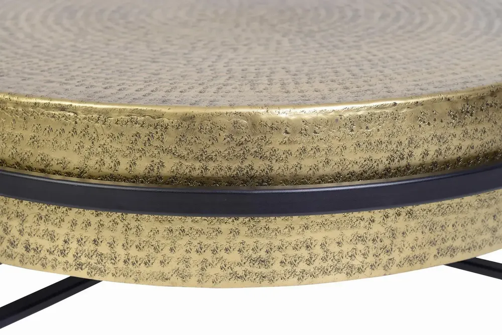 Coffee tables - Coffee table with bronze top and black metal legs - GINER Y COLOMER