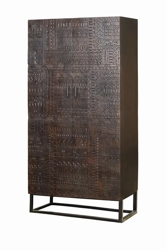 Wardrobe - Mango wood cabinet and metal legs - GINER Y COLOMER