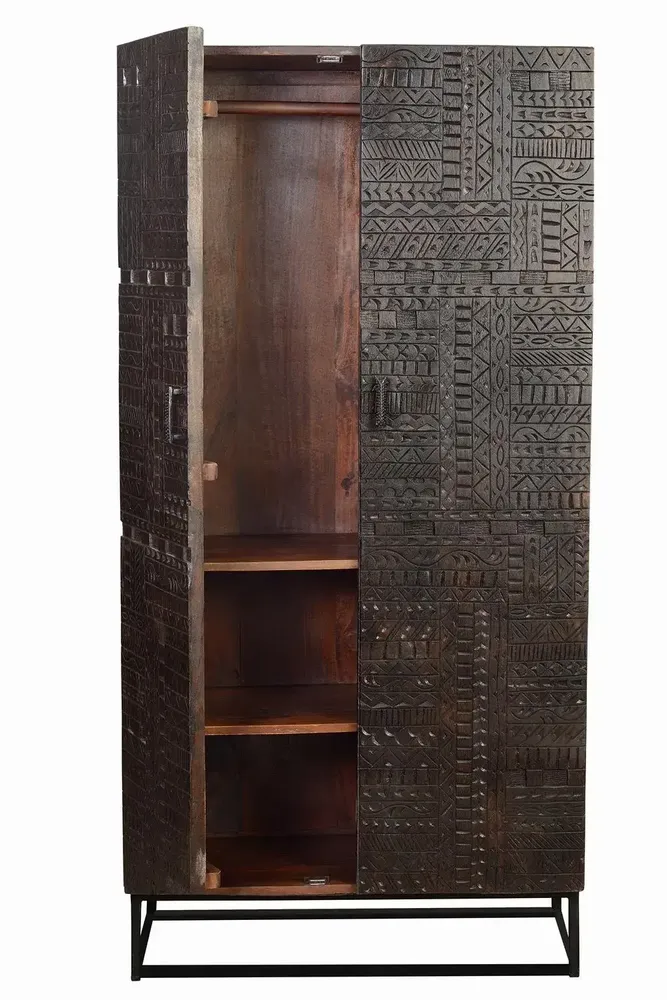 Wardrobe - Mango wood cabinet and metal legs - GINER Y COLOMER
