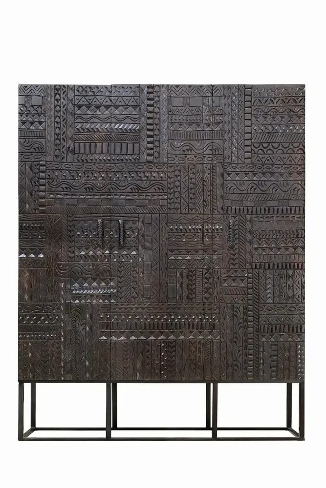 Sideboards - Showcase in mango wood and dark walnut metal - GINER Y COLOMER