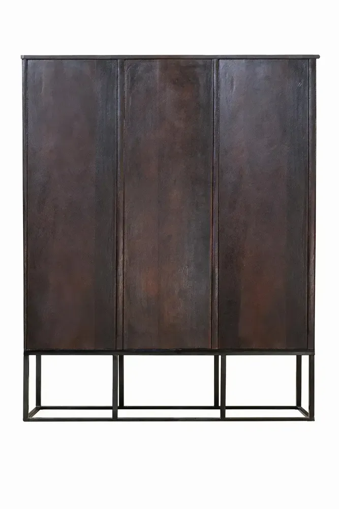 Sideboards - Showcase in mango wood and dark walnut metal - GINER Y COLOMER