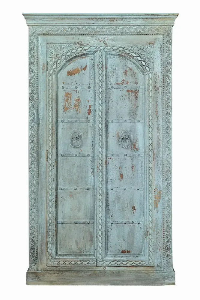 Wardrobe - Teal mango wood cabinet - GINER Y COLOMER