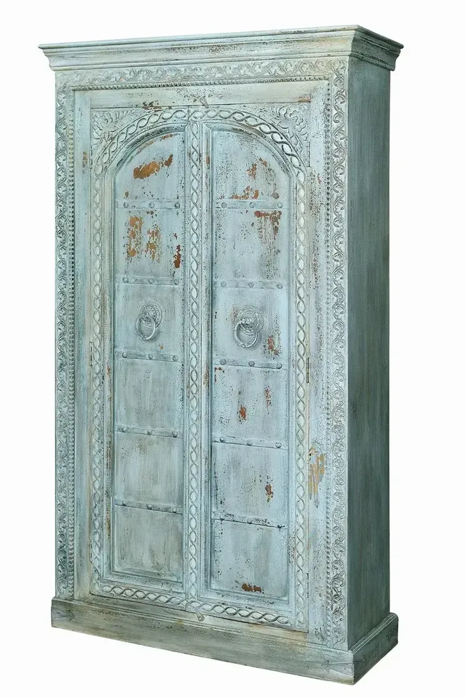 Wardrobe - Teal mango wood cabinet - GINER Y COLOMER