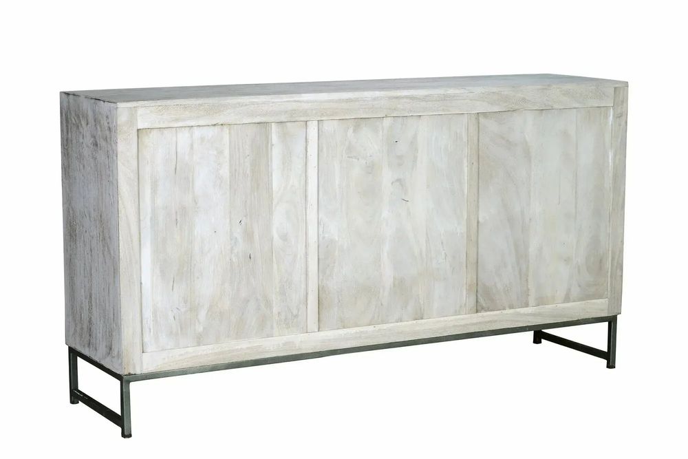 Buffets - Buffet en manguier et métal blanc vieilli - GINER Y COLOMER
