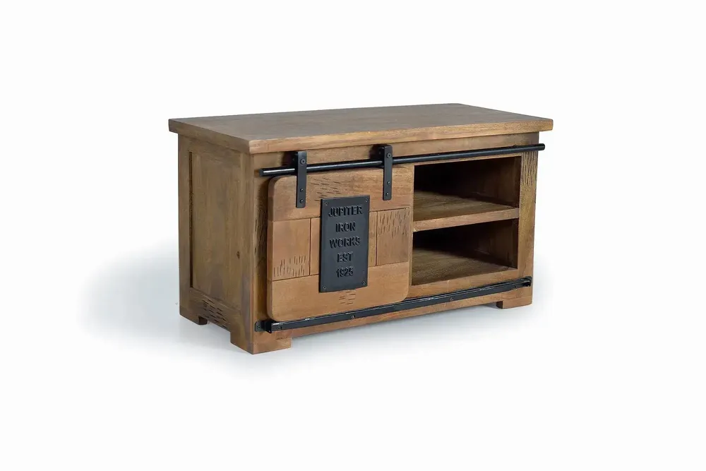 TV stands - Mango wood and metal TV cabinet - GINER Y COLOMER