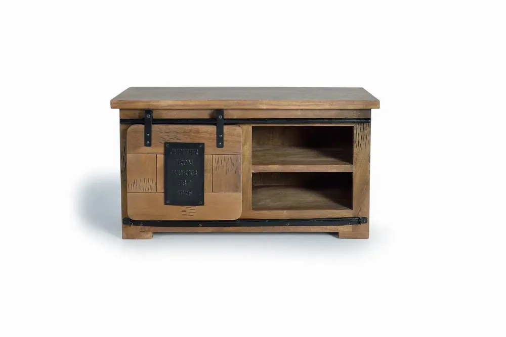 TV stands - Mango wood and metal TV cabinet - GINER Y COLOMER