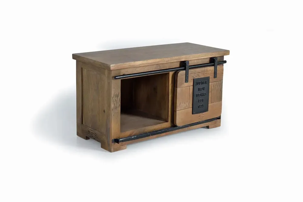 TV stands - Mango wood and metal TV cabinet - GINER Y COLOMER