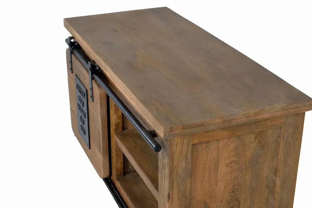 TV stands - Mango wood and metal TV cabinet - GINER Y COLOMER