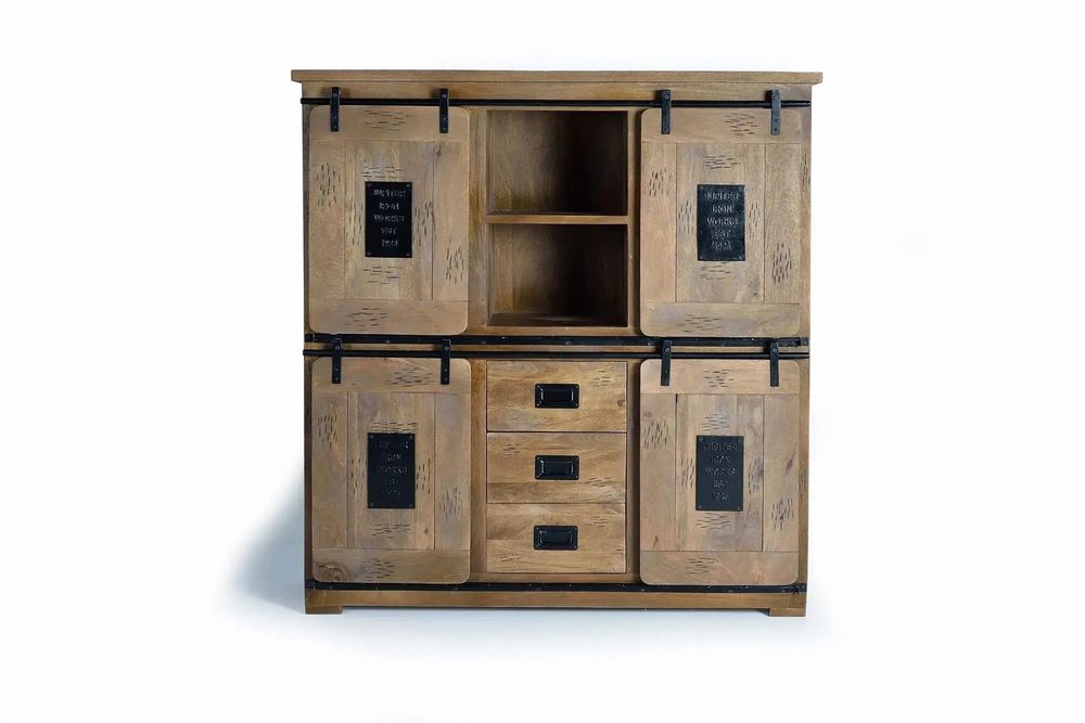Buffets - Vaisselier en bois manguier et métal - GINER Y COLOMER