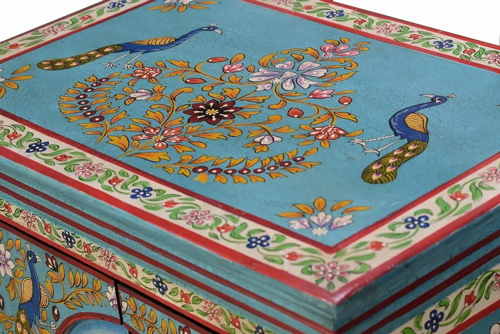 Night tables - Multicolored mango wood bedside table - GINER Y COLOMER