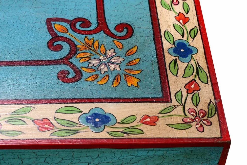 Tables basses - Table basse en manguier et pieds en métal doré et multicolore - GINER Y COLOMER