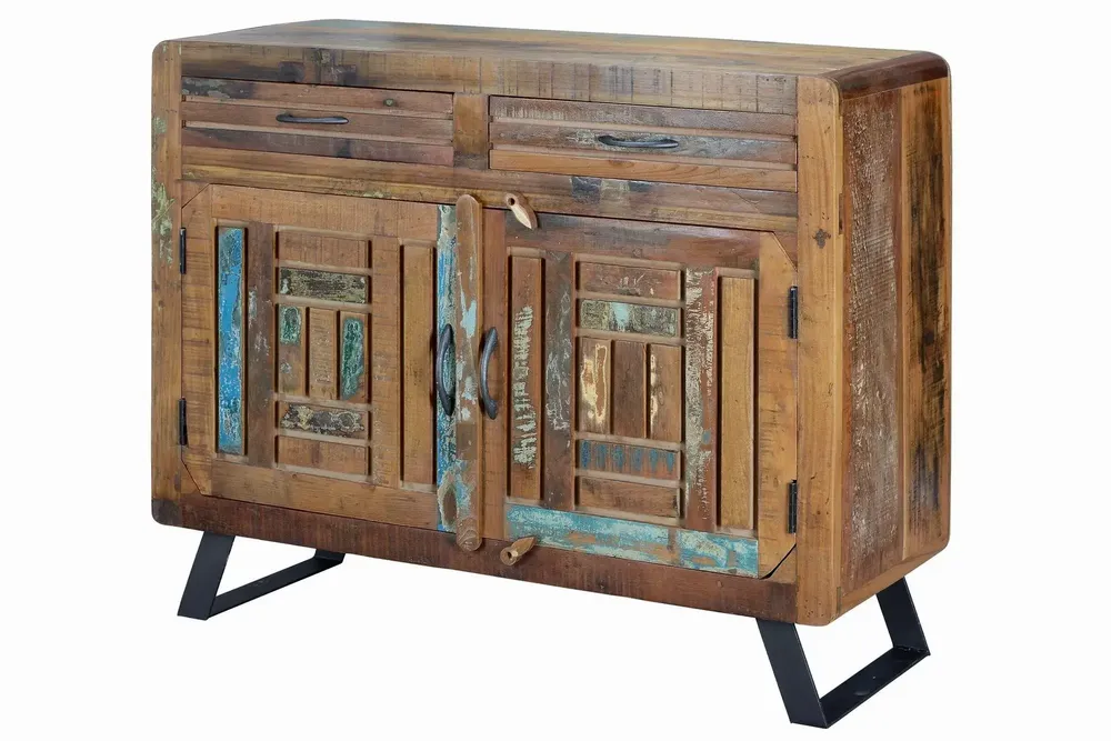 Chests of drawers - Exclusive chest of drawers in multicolored recycled wood - GINER Y COLOMER