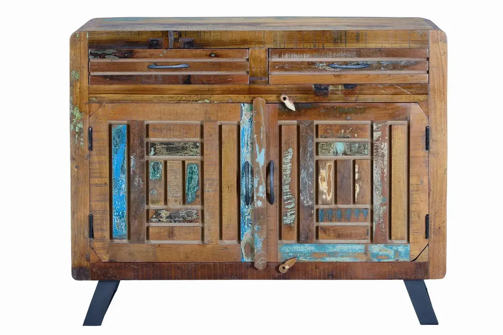 Chests of drawers - Exclusive chest of drawers in multicolored recycled wood - GINER Y COLOMER