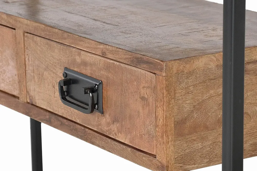 Console table - Mango wood and metal console - GINER Y COLOMER