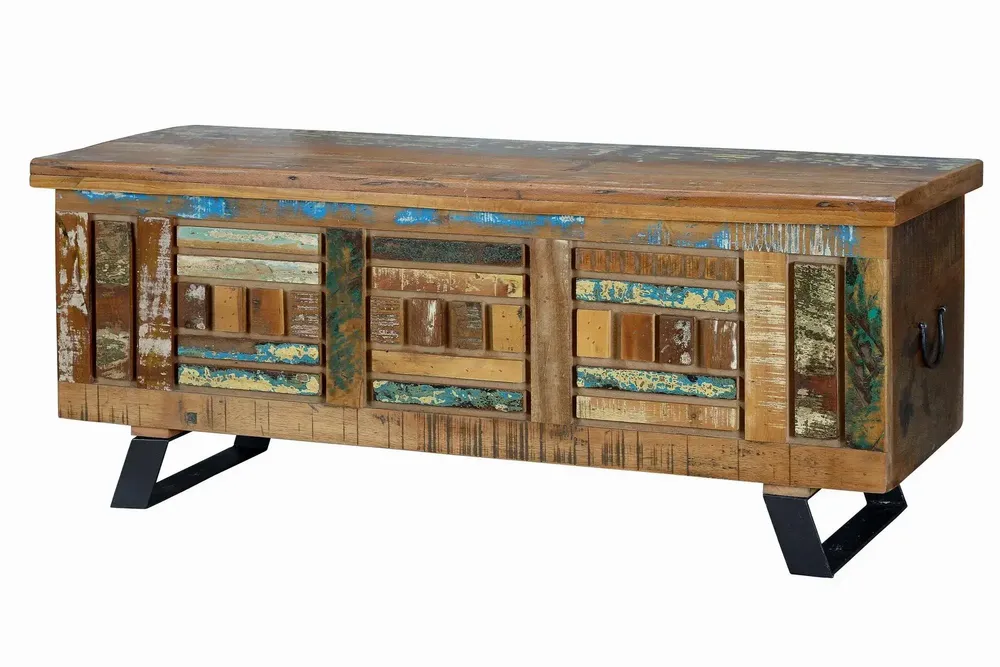 Boîtes de rangement - Malle exclusive en bois recyclé multicolore - GINER Y COLOMER