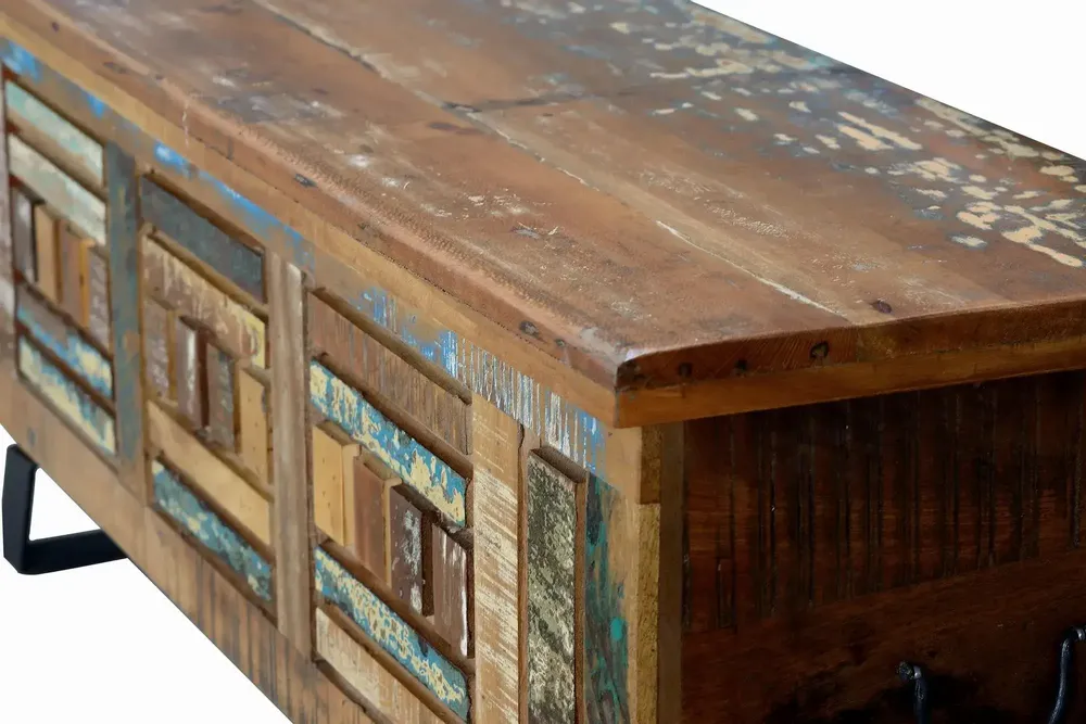 Boîtes de rangement - Malle exclusive en bois recyclé multicolore - GINER Y COLOMER