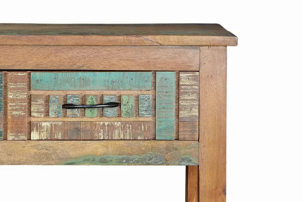 Console table - Exclusive console in multicolored recycled wood - GINER Y COLOMER