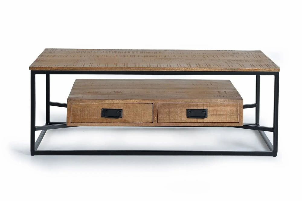 Tables basses - Table basse en bois de manguier et métal - GINER Y COLOMER