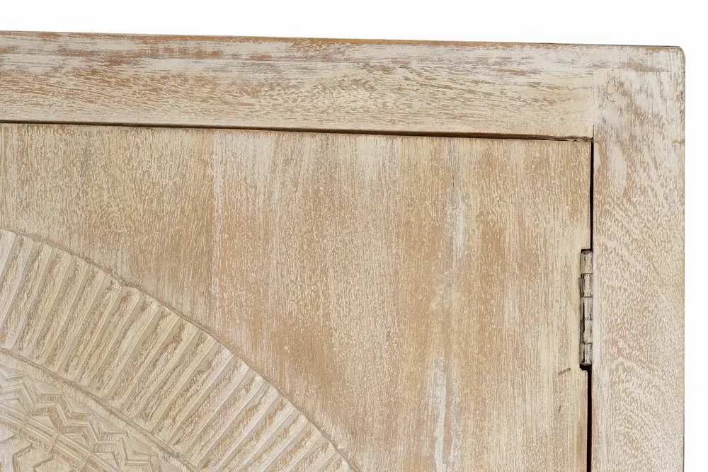 Armoires - Armoire en manguier et pieds en métal blanc vieilli - GINER Y COLOMER