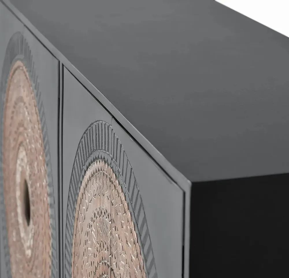 Sideboards - Sideboard in mango wood and metal legs - GINER Y COLOMER