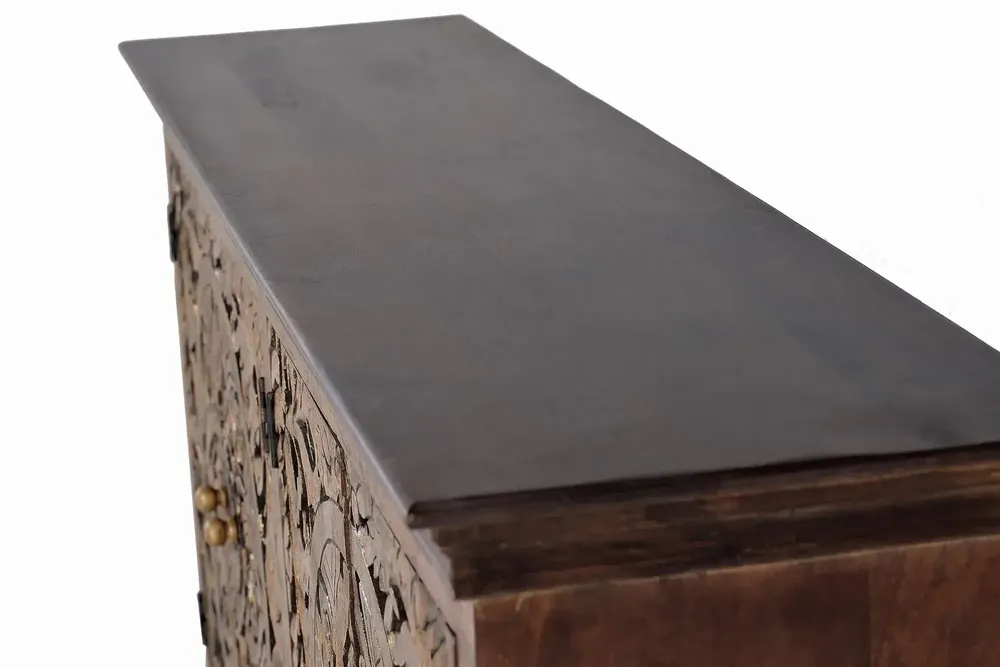 Sideboards - Sideboard in carved mango wood and gold leaf - GINER Y COLOMER