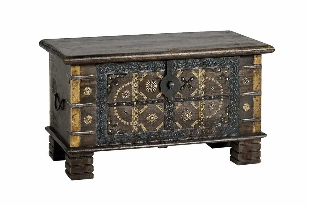 Boîtes de rangement  - Coffre en bois de manguier marron foncé - GINER Y COLOMER