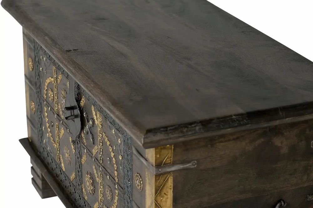 Boîtes de rangement  - Coffre en bois de manguier marron foncé - GINER Y COLOMER