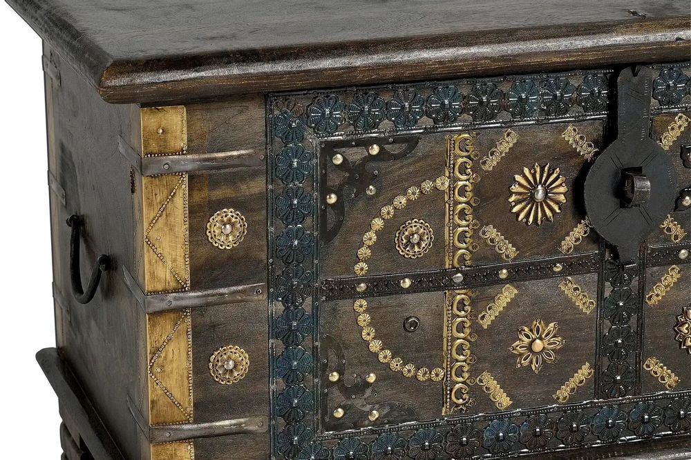 Boîtes de rangement  - Coffre en bois de manguier marron foncé - GINER Y COLOMER